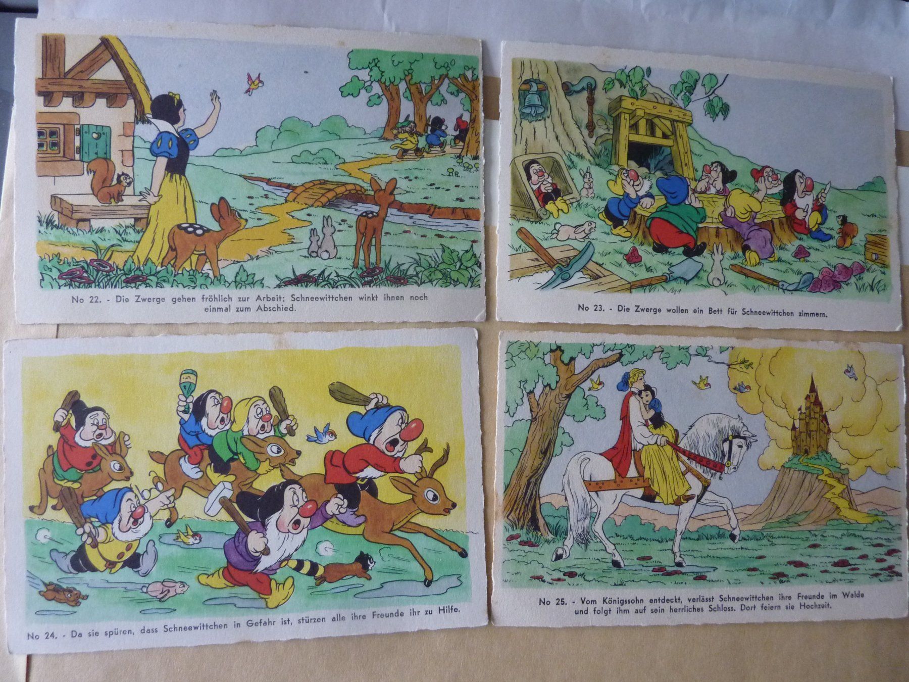 Cartoline postali: MÄRCHEN SCHNEEWITTCHEN EDITION SUPERLUX PARIS WALT DISNEY – Usato da Zürich venduto da Rrehsuah 5