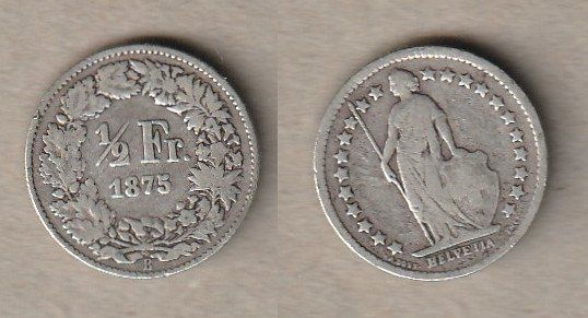 Toutes les monnaies: 1/2 Franken 1875 – D'occasion à Allschwil par Coinfreak