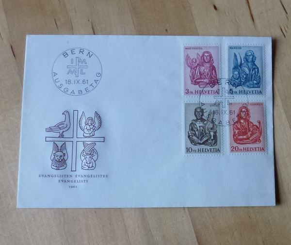 Tutti i francobolli: FDC ++ Evangelisten 1961 ohne Adresse – Usato da Walkringen venduto da Casablanca777