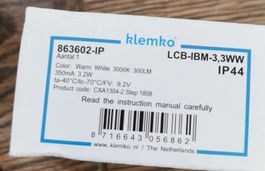 Neue Klemko LCB-IBM-3,3WW LED-Leuchten - Warmweiss - IP44