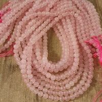 1 Strang Natürliche Rosenquartz Runde 4 mm