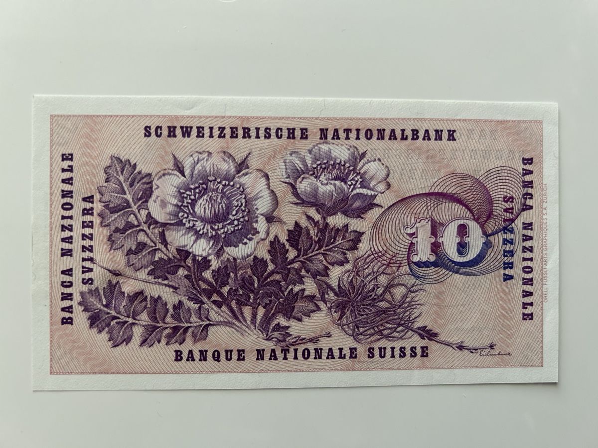 Billets de banque: Banknote Schweiz 1977, 10 Franken – D'occasion à Luzern par dakes 1