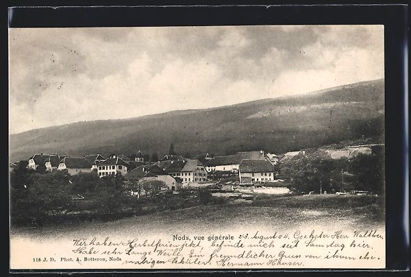 Cartoline postali: AK Nods, Vue générale, 1904 – Usato da Berlin venduto da bartko-reher