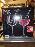 Bohemia Selection Gin Gläser + Glas Trinkhalme (D)