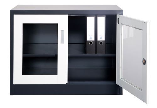 Schränke & Regale: Aktenschrank UFA dunkelgrau weiss – Neu und originalverpackt aus Herbertingen von jet-line-e-trade 1