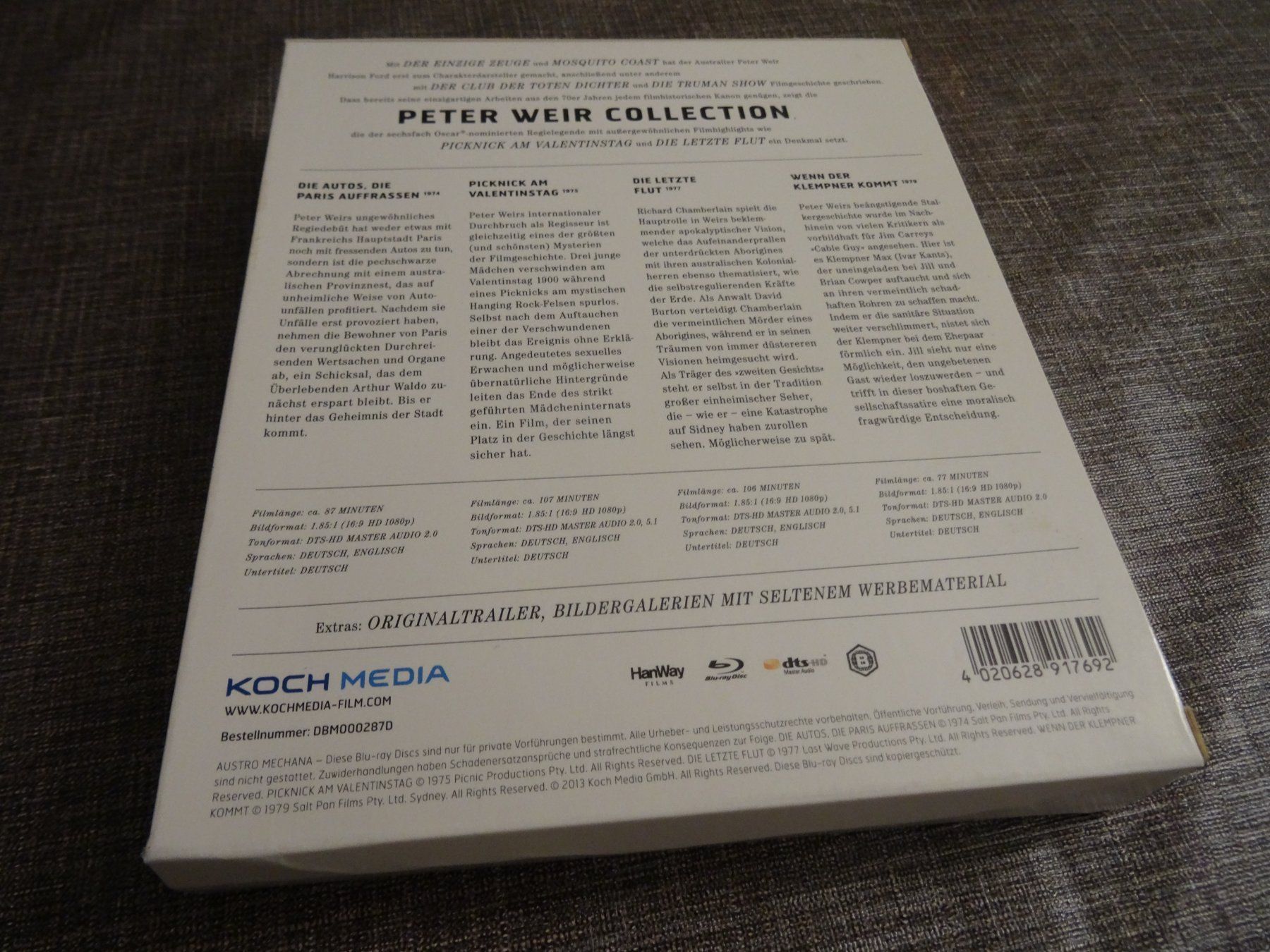 Tutti i DVDs: Peter Weir Collection Blu-ray Box mit 4 Filmen – Usato da Olten venduto da Disc-Verkauf 1