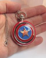 Taschenuhr und Umhängeuhr Captain America mit Kette