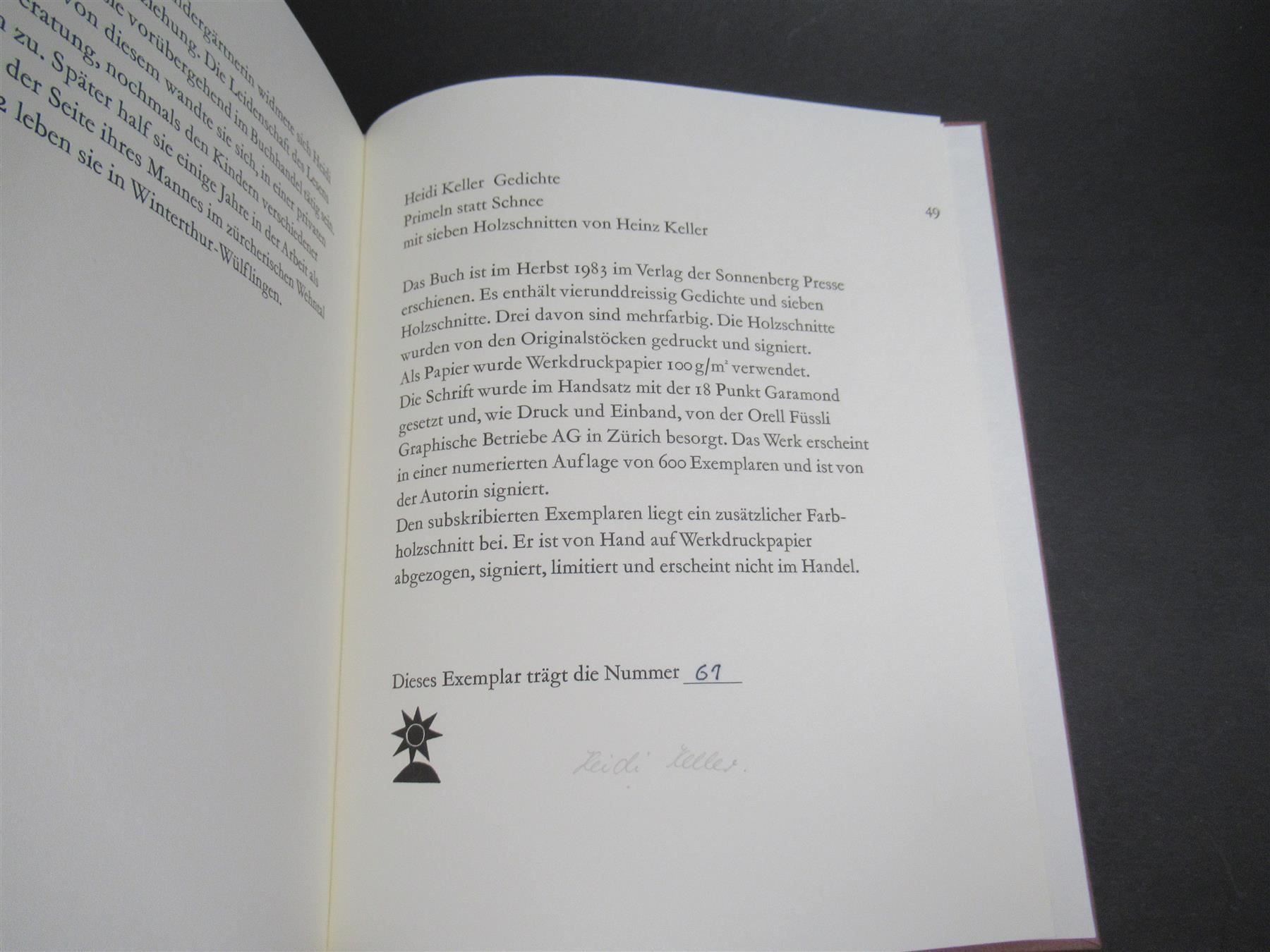 Libri: Heinz Keller 7 signierte Holzschnitte – Usato da Adliswil venduto da buch_und_kunst 8