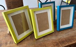 4 Cadres. 2x Turquoise et 2x Anis