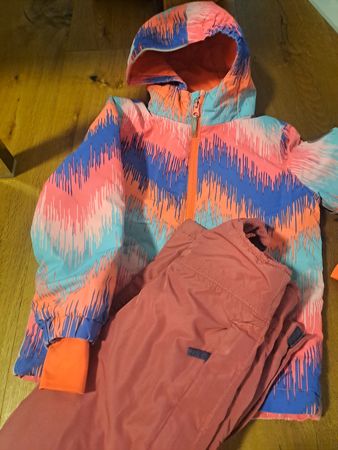 Skianzug Kinder bunt gemustert mit Hose