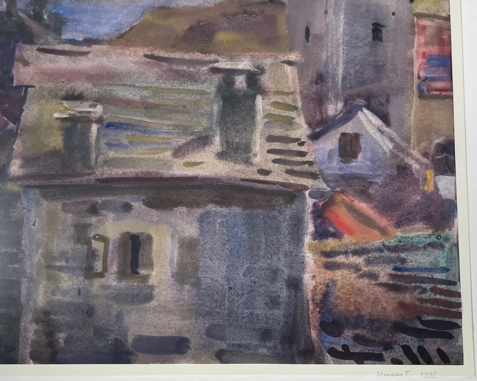 Jakob Strasser (1896-1978) grosses Aquarell | Kaufen auf Ricardo