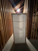 Schubladenkommode Holzoptik weiss 5 Schubladen gebraucht