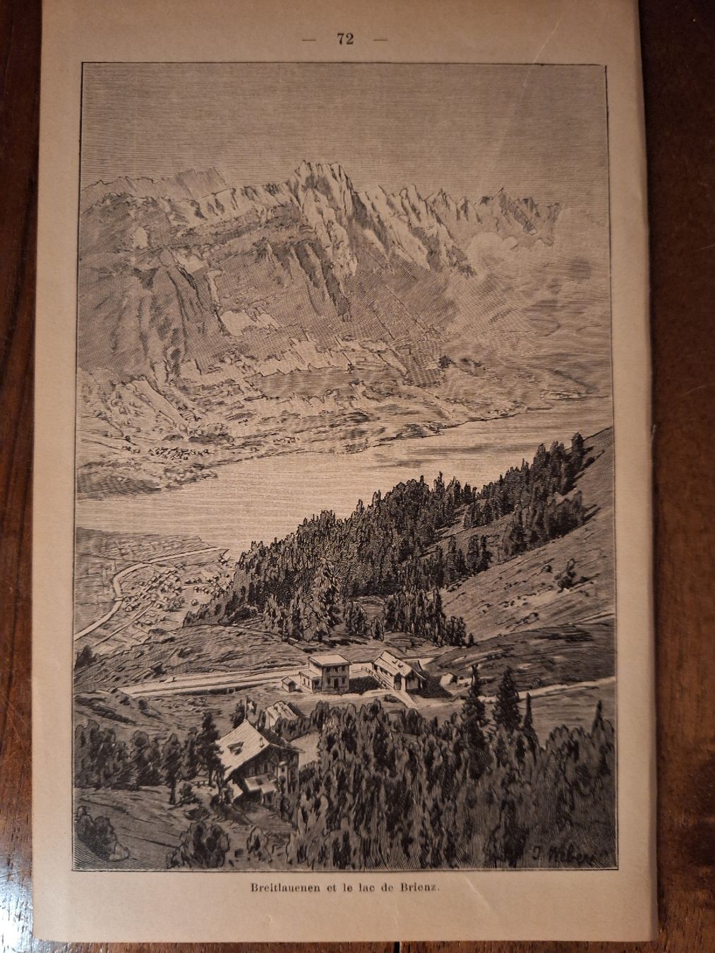 Incisioni: BREITLAUENEN ET LE LAC DE BRIENZ – Usato da Bevaix venduto da bohrap