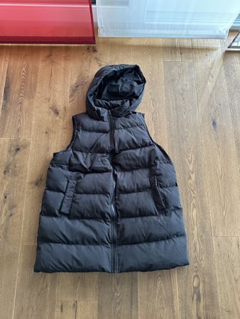 Schwarze SHEIN CURVE Gilet mit Kapuze, Gr. 2XL