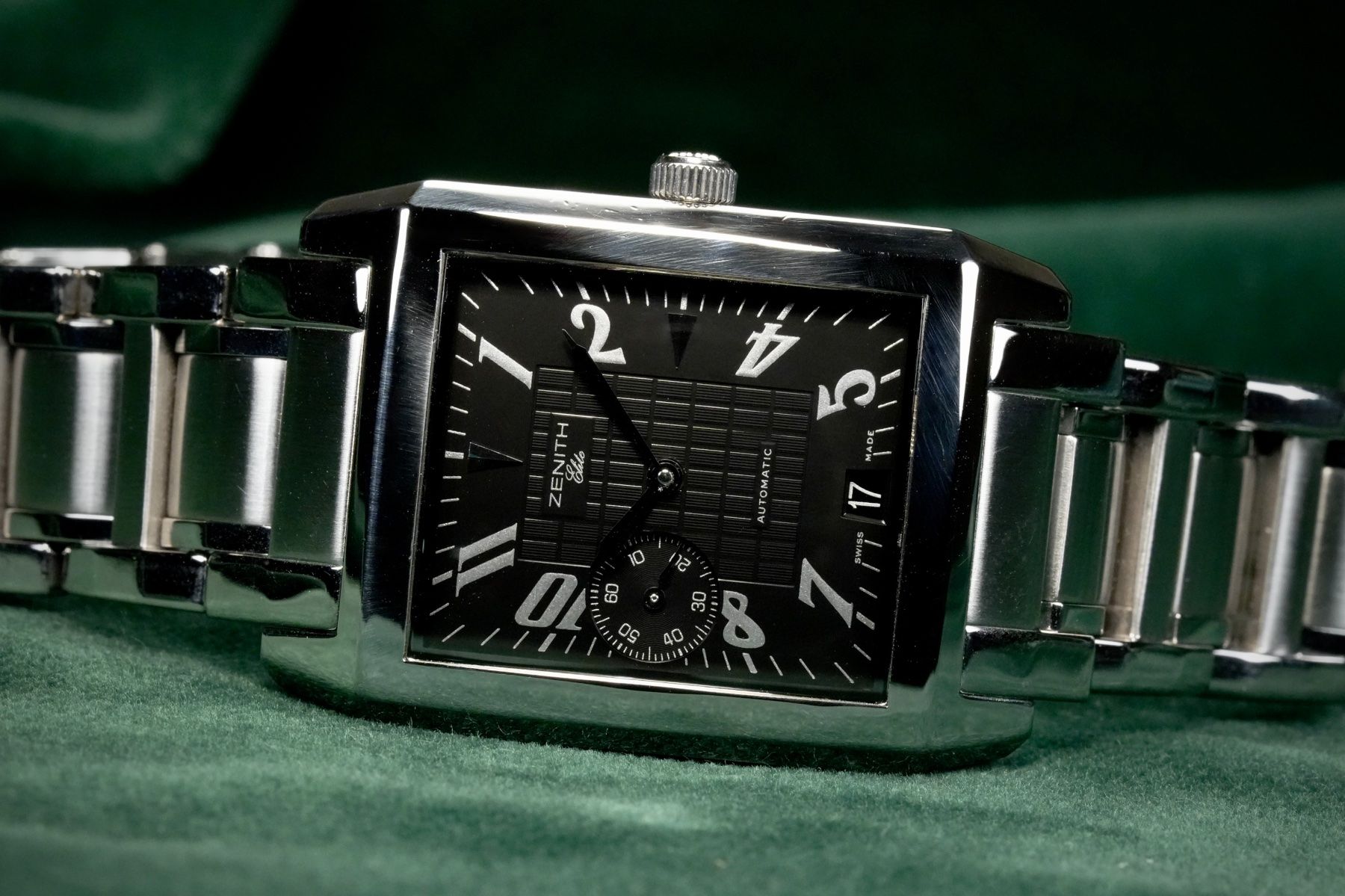 Zenith Orologi: Zenith - Elite Port Royal Tank Rectangular Automatic Steel – Usato da Morcote venduto da chronoservice