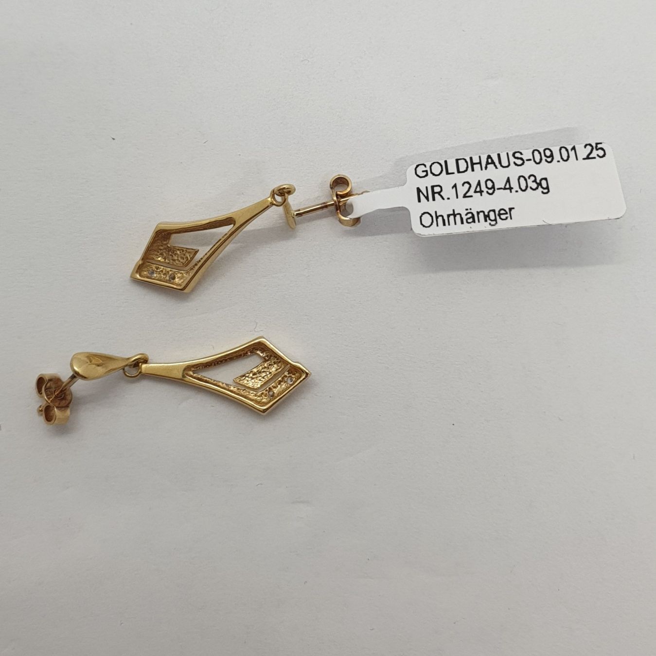 Orecchini pendenti & Orecchini a lobo: Echt 18K Gold - Diamant Ohrhänger – Usato da Luzern venduto da Luzern-Goldhaus 3