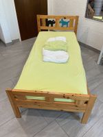 Ikea Juniorbett Holz Katze&Hund mit Matratze & 4 Spanntücher