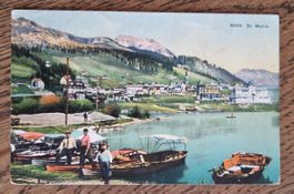 St. Moritz 1909 Stempel Ambulant nach Agasul ZH