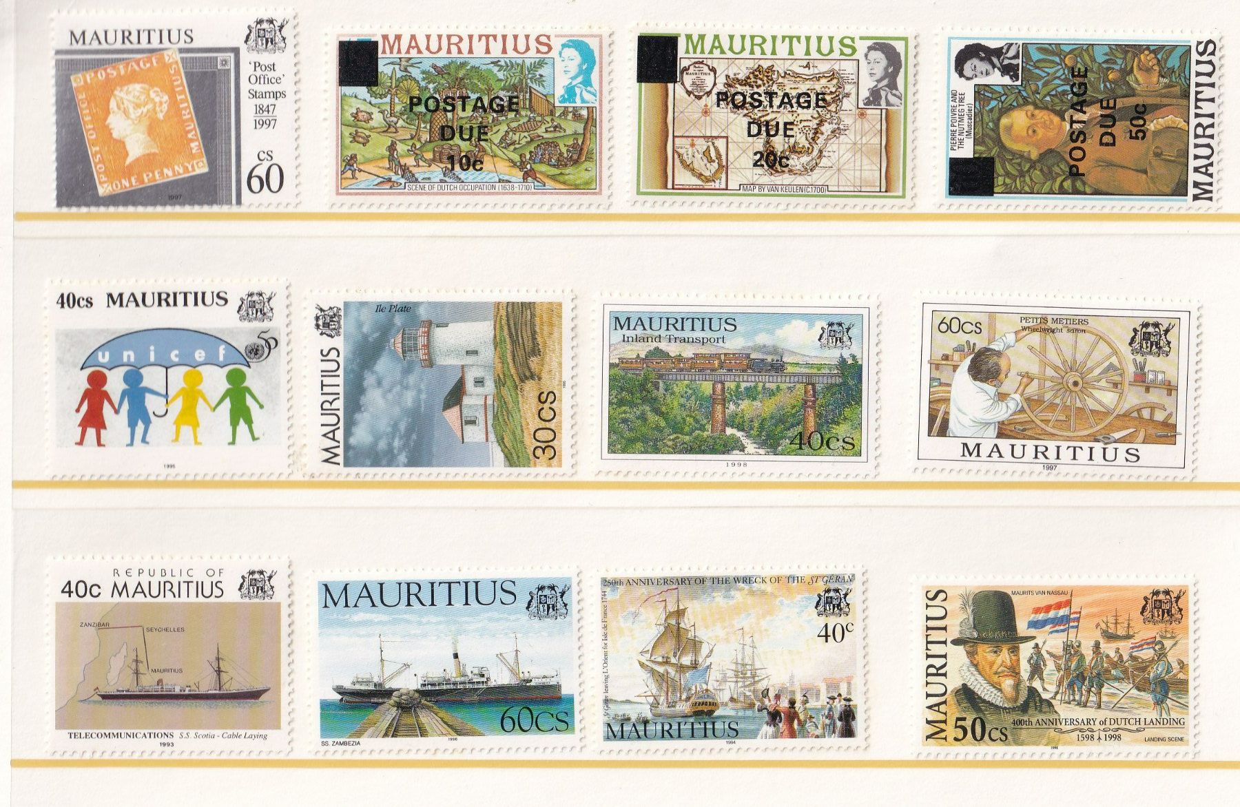 Tutti i francobolli: Mauritius verschiedene Briefmarken** – Nuovo (secondo la descrizione) da Neuchâtel venduto da karlpierrino