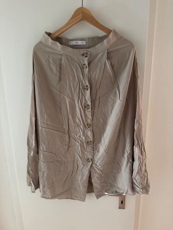 Damen Rock Beige Mango Grösse M