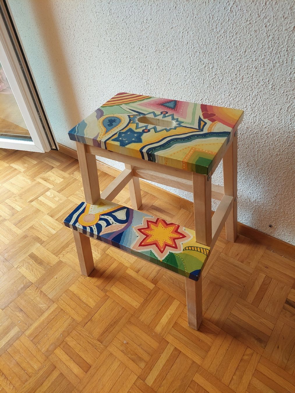 Ikea Tabourets: Ikea Tritthocker Bekämpfung bemalt/lackiert – D'occasion à Oberrieden par Naklesu71