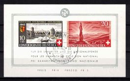 Pro Patria 1942 Block (Blocknr.8) mit Abart gestempelt