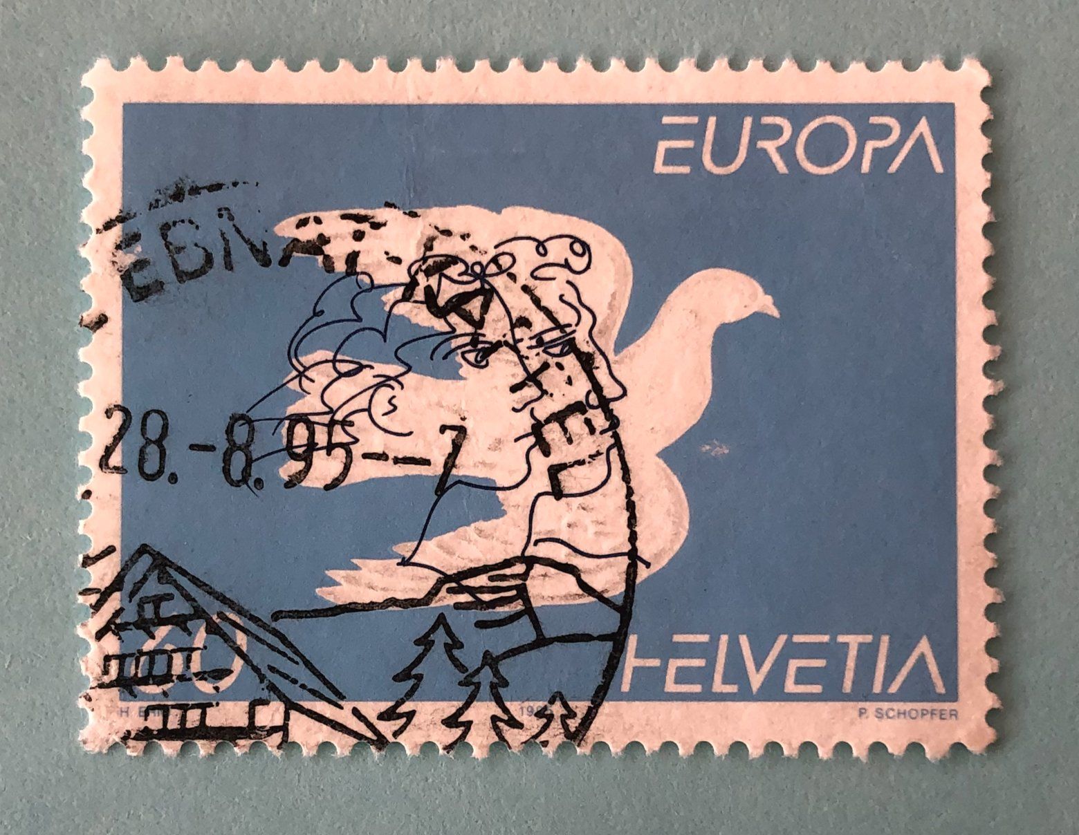 Tutti i francobolli: Nr.880 Friede  Europa GESTEMPELT 1995   – Usato da Aarau venduto da Billa007