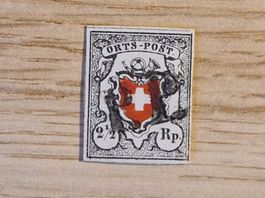 Orts-Post ohne Kreuzeinfassung Zst. 13II, Type 20 PP Attest