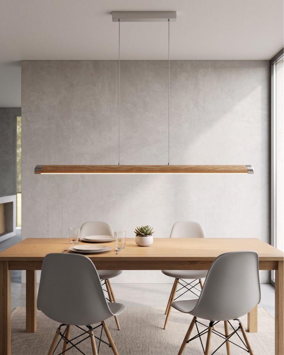 Lampadari & plafoniere: Holz Pendelleuchte Eiche, dimmbar, neuwertig, 160cm lang! – Nuovo (secondo la descrizione) da Breitenbach venduto da kaufmann-j