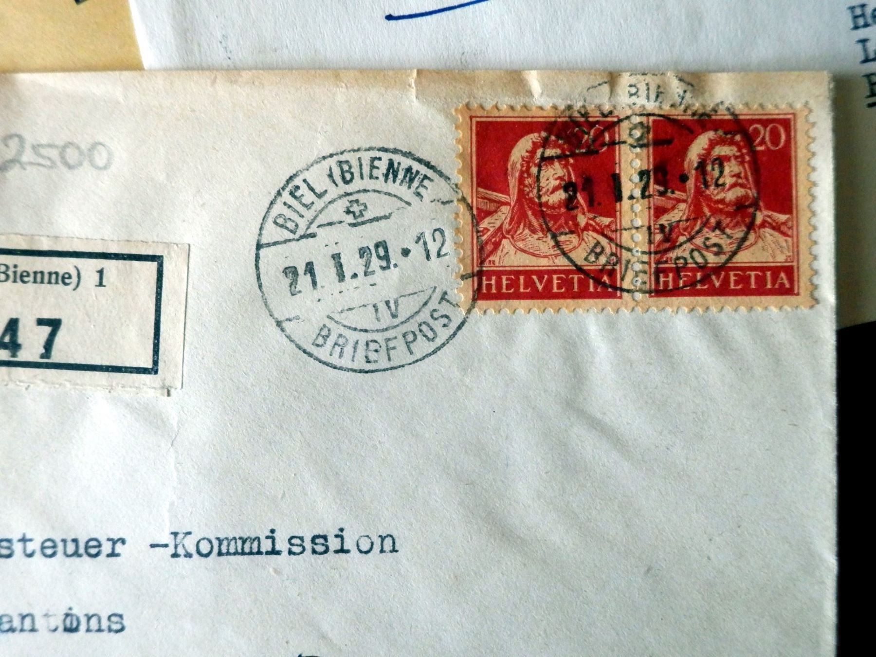 Tutti i francobolli: Lot mit 7 Bedarfsbriefen und Karten. – Usato da Ueberstorf venduto da dinbau 9