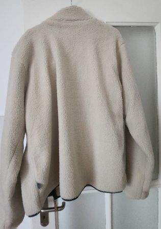 Fleece jacket beige texture like new condition