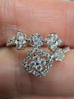 Bague argent avec diamants de moissanite certifiés GRA