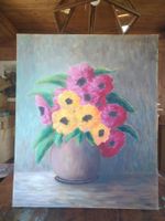 Gemälde Blumen in Vase 50 x 60 cm unbenutzt