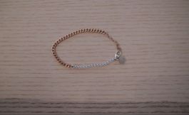 Elegantes Armband in Rosegold & Silber, Neuwertig!