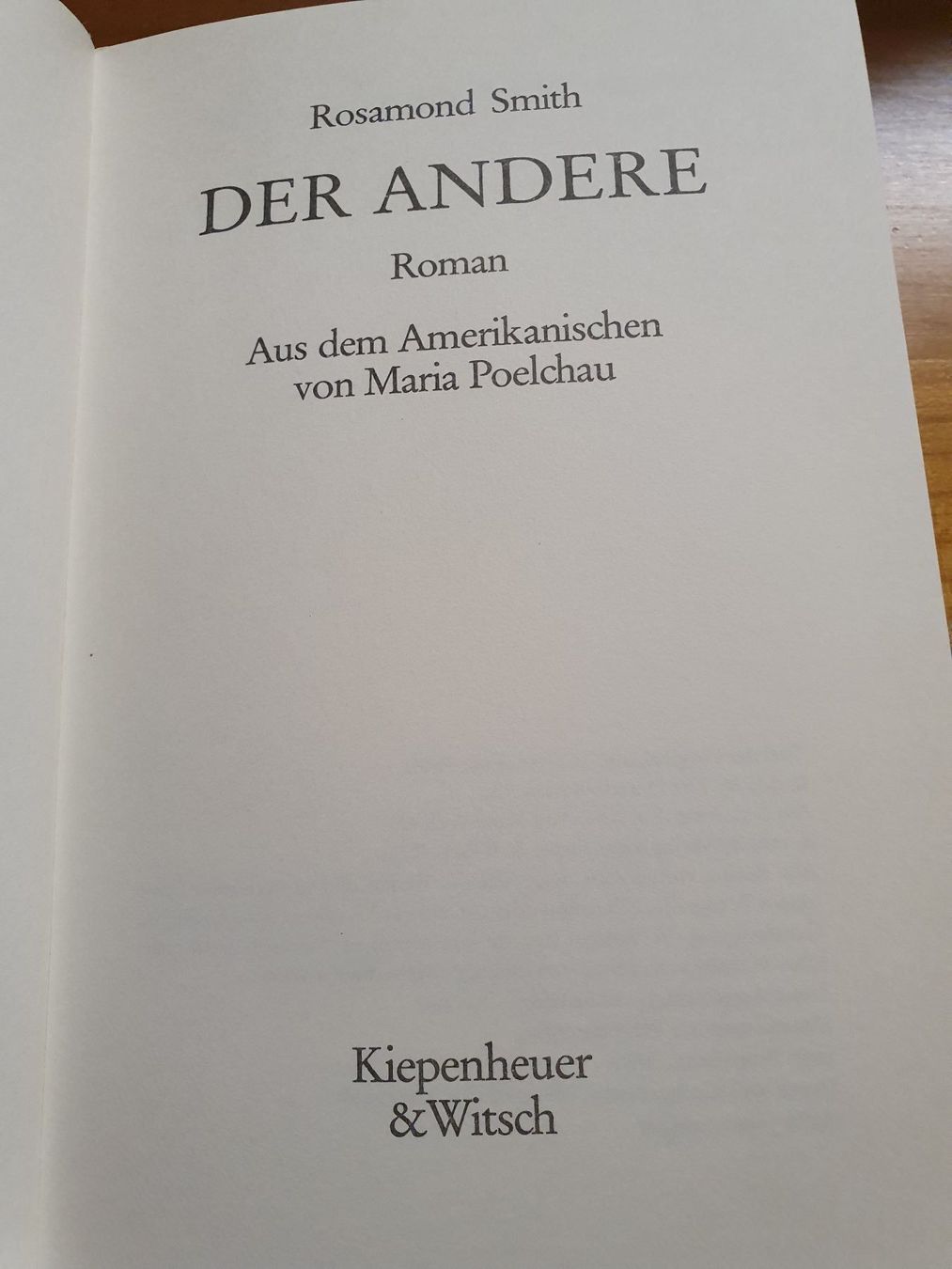 Libri: Der Andere von Rosamond Smith – Usato da Oberdorf BL venduto da BaldenEagle 1