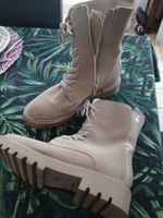 TAMARIS Wildleder Boots Stiefel Stiefeletten 39 Beige Warm