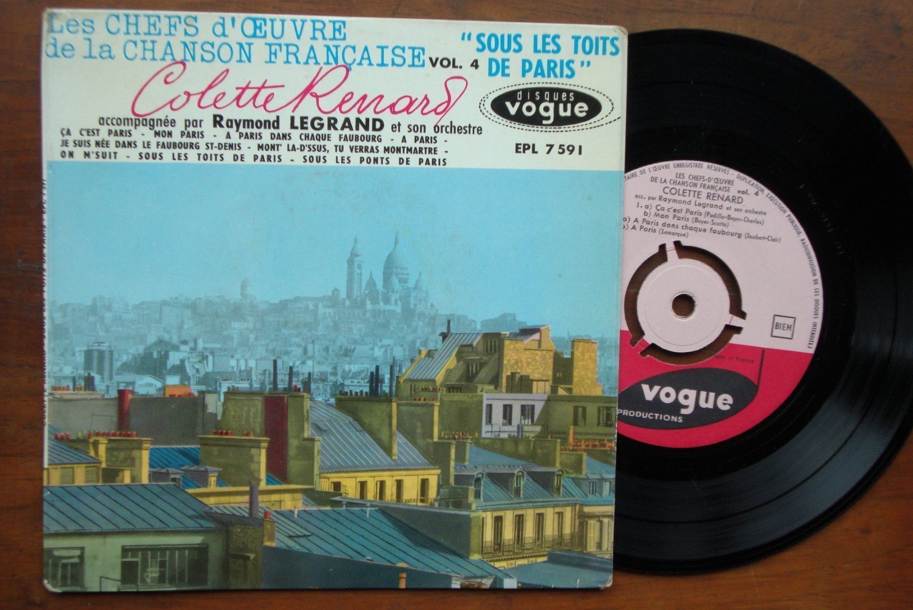 Dischi in vinile: COLETTE RENARD - Sous les toits de Paris – Usato da Bern venduto da Uli_10_11