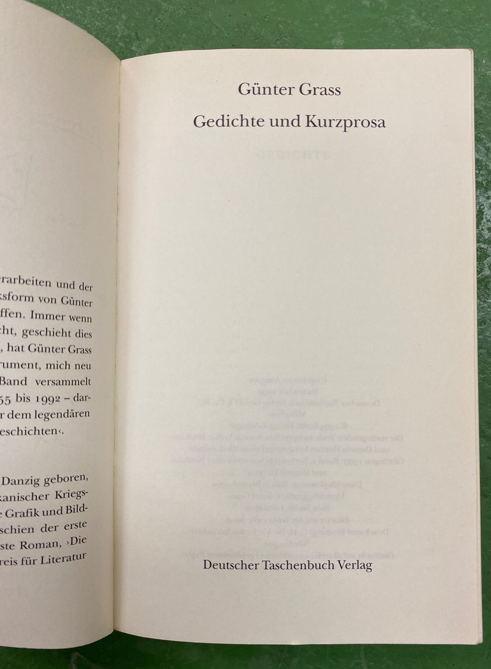 Libri: Günter Grass: Gedichte und Kurzprosa – Usato da Basel venduto da Ostschweiz06 3