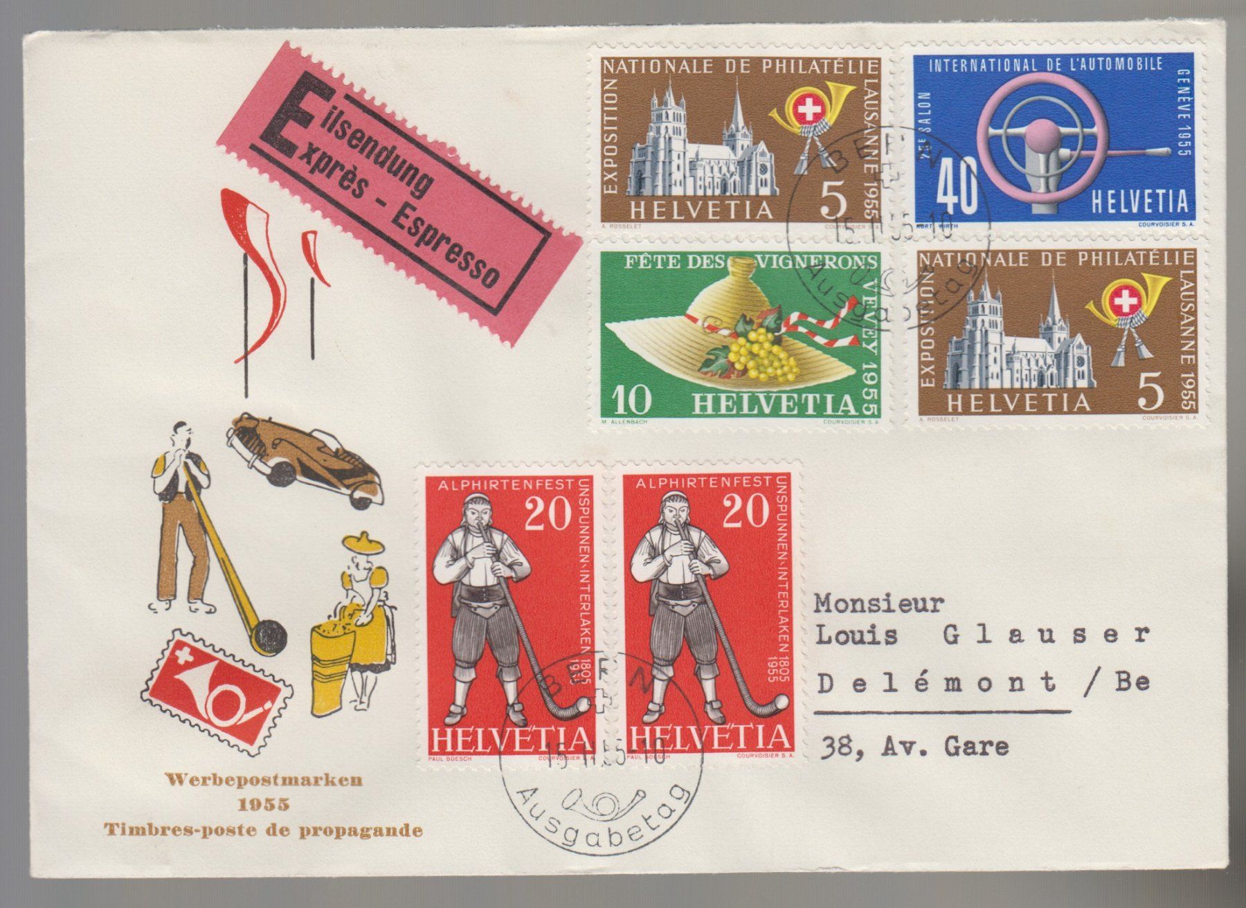 Tutti i francobolli: FDC n° 320 - 323 – Usato da Boécourt venduto da Denteles66