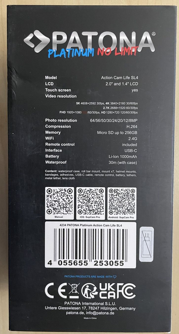 Action Cam: Patonia Action Cam Life SL4 – Neu und originalverpackt aus Büttenhardt von Ulrich027 1