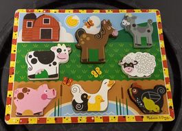*MELISSA & DOUH - HOLZ - PUZZLE* 8 T./22.5 X 30.5CM/VOLLST.
