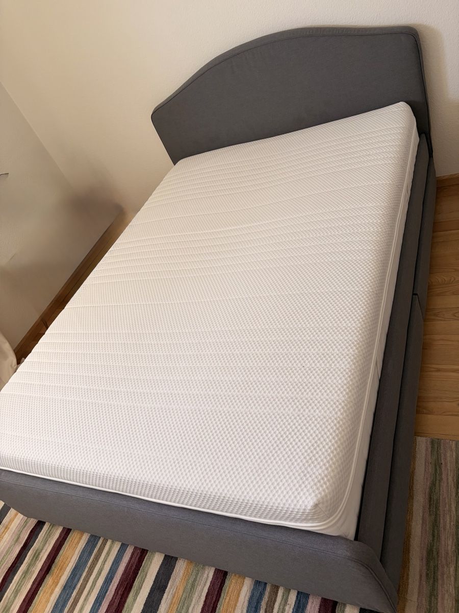 Betten: Bed frame with storage, grey, double size, good condition – Neu (gemäss Beschreibung) aus Muttenz von mheimsoth 1
