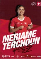 Meriame Terchoun Autogramm handsigniert Schweiz 2025