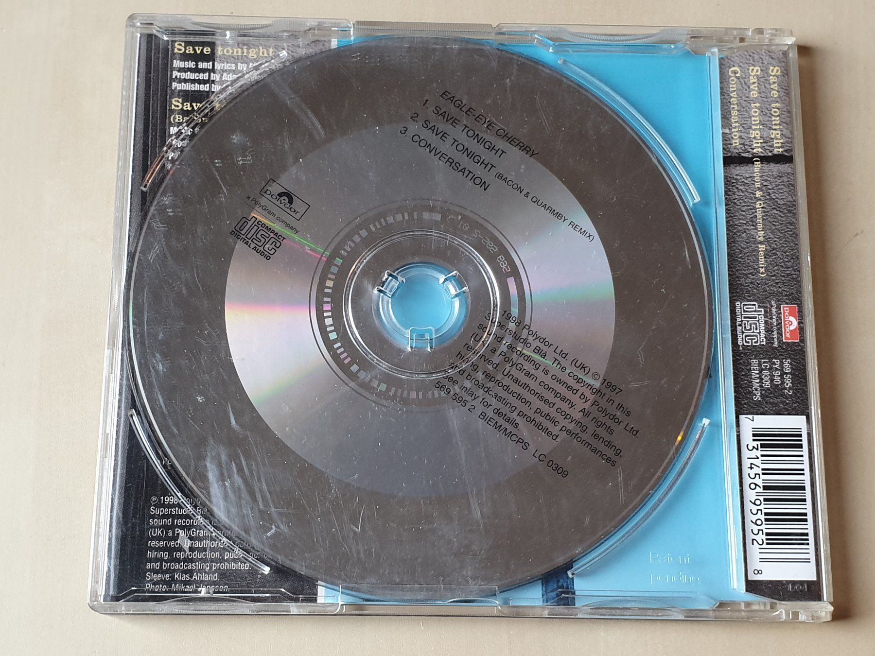 CDs: Eagle-Eye Cherry Save tonight – Gebraucht aus Stansstad von collectorsshop 1