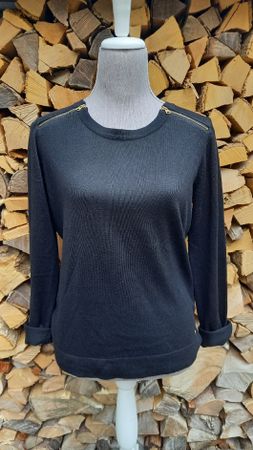 Damen Pullover Esprit schwarz mit Reissverschluss Gr L
