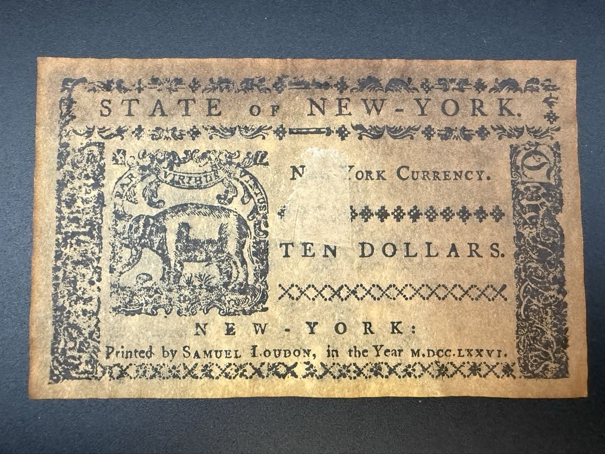 Banconote: Kolonialbanknote New York 10 Dollar 1776 – Usato da Lamone venduto da LaCantinaMagica 8