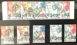 2000 Vatikan Weltreisen von Johannes Paul II Satz+5 Streifen