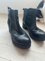 🖤 Schwarze Stiefeletten Gr. 40 mit Reissverschluss