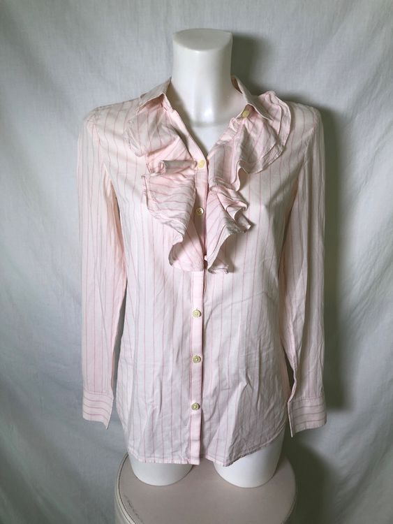 Chemise rayée rose pâle à jabot volanté Banana Republic Kaufen auf