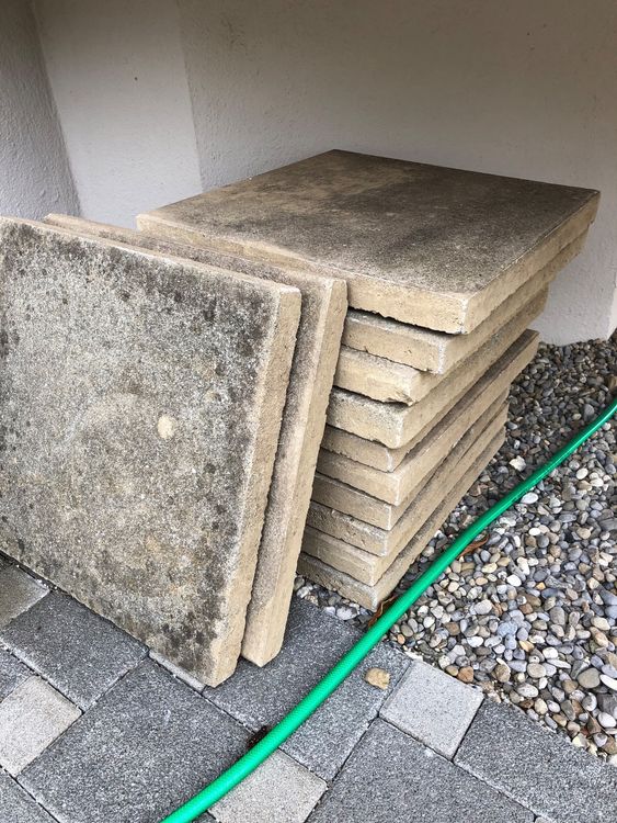 3 Betonplatten Gehwegplatten Gartenplatten 50x50 Kaufen auf Ricardo